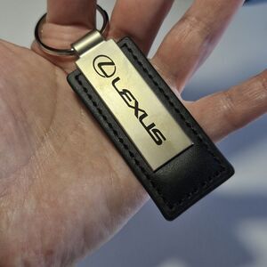 **Final Sale** Lexus Black Leather Key Chain